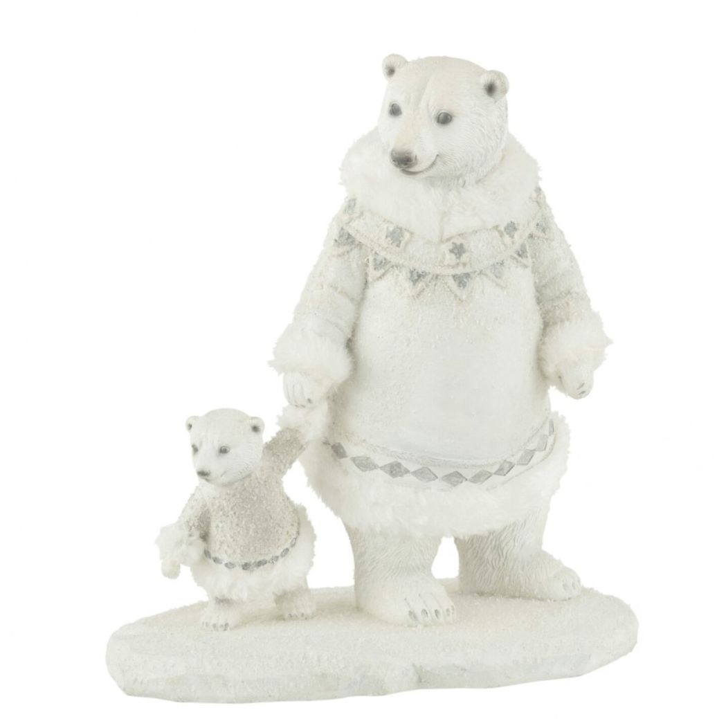 Okouzlující vánoční figurka polární medvědice s mládětem Polar Bear – 14*24*26 cm