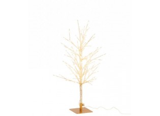 Zlatý kovový strom s LED světýlky Christmas Tree Gold – 34*30*59 cm