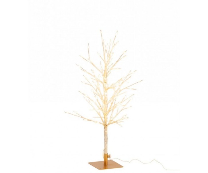 Zlatý kovový strom s LED světýlky Christmas Tree Gold – 34*30*59 cm J-Line by Jolipa