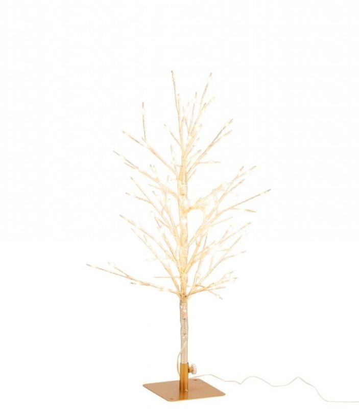 Zlatý kovový strom s LED světýlky Christmas Tree Gold – 34*30*59 cm