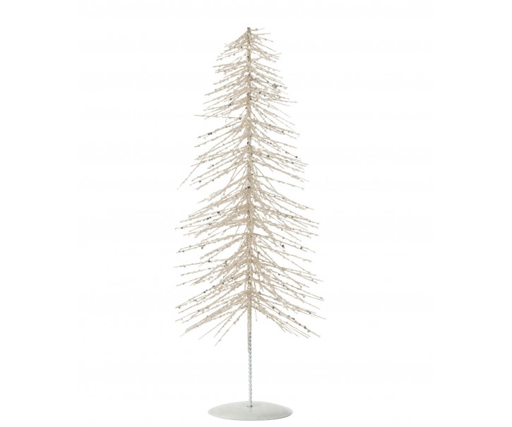 Bílo - stříbrný vánoční stromeček Deco Glitters – 14*14*45 cm J-Line by Jolipa
