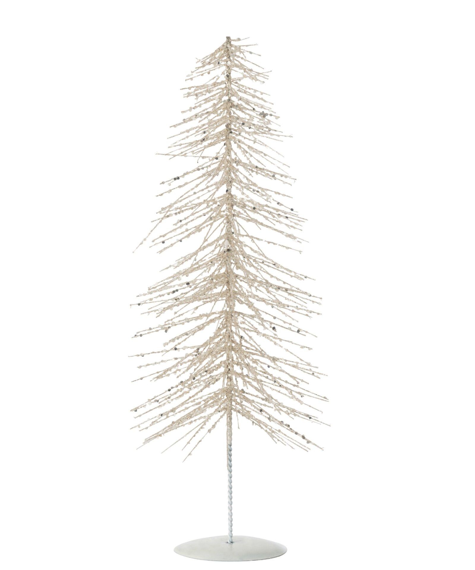 Bílo - stříbrný vánoční stromeček Deco Glitters – 14*14*45 cm