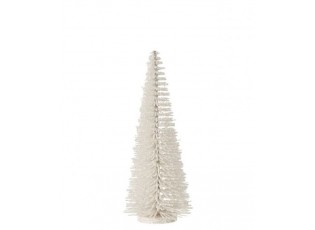 Bílý vánoční dekorativní stromek Glitter Tree – 5*5*15 cm