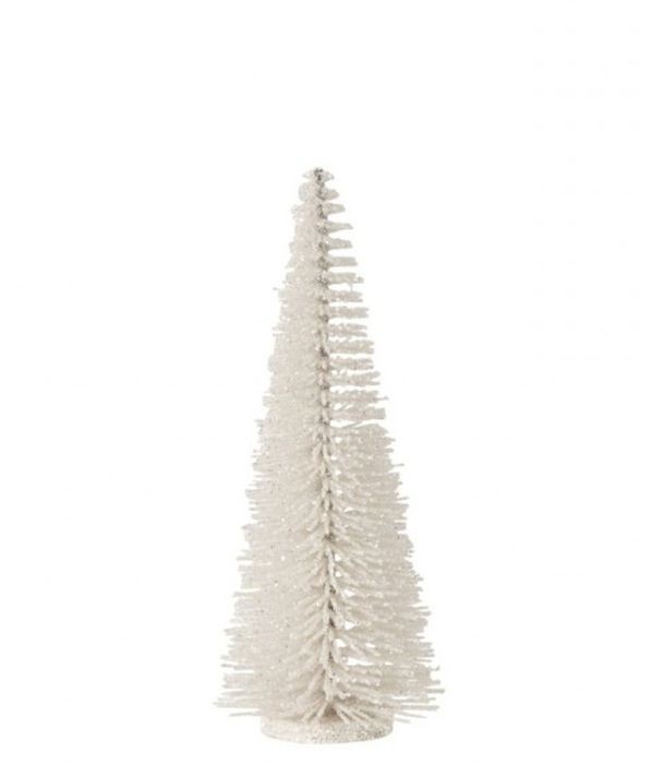 Bílý vánoční dekorativní stromek Glitter Tree – 5*5*15 cm