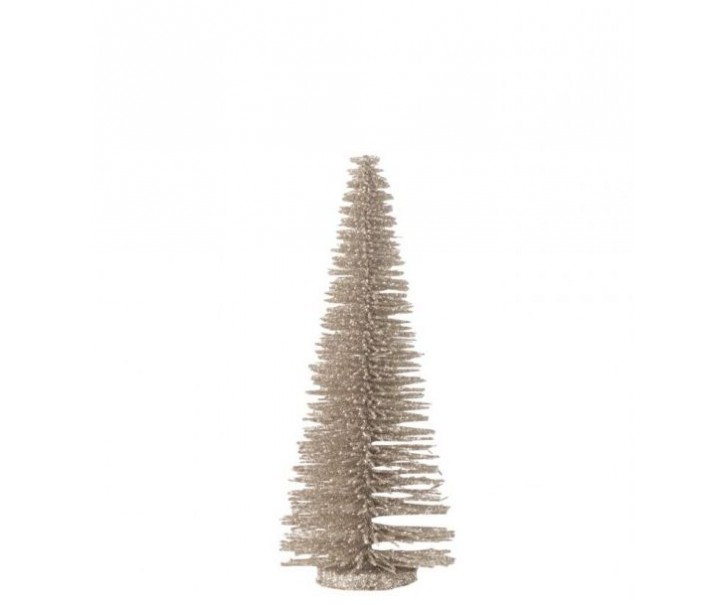 Vánoční stromek Deco s třpytkami z plastu šedý malý – 5*5*15 cm J-Line by Jolipa
