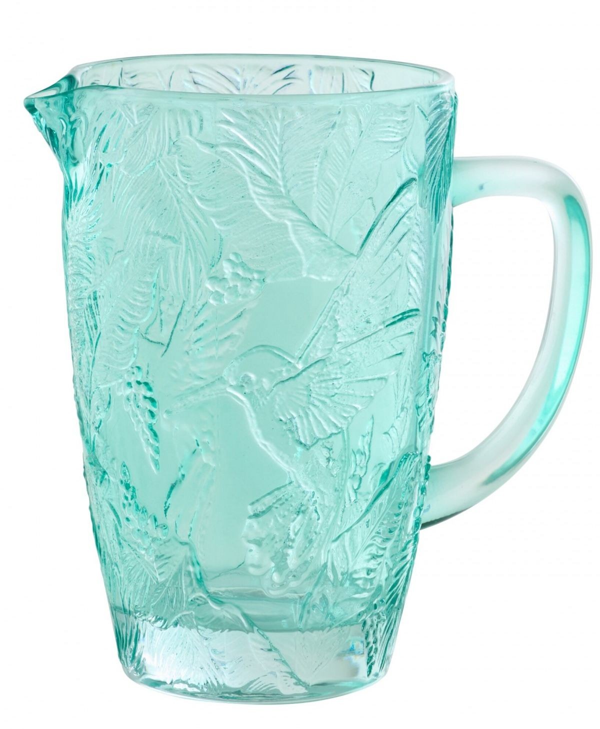Azurový skleněný džbán kolibřík Hummin Bird - 19*12*19 cm / 1000 ml