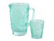 Azurová sklenička kolibřík Hummin Bird - Ø 9*10 cm / 250 ml J-Line by Jolipa