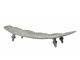Šedý antik zinkový podnos s nožičkami Tray Zinc Antique - 68 * 22 * ​​8 cm Chic Antique