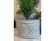 Sada 3ks zinkových plechových květináčů se vzorem Zinc Antique – 18*13,5*12 cm Chic Antique