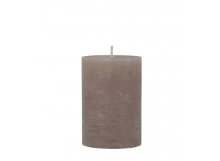 Béžovo-šedá válcová svíčka Macon Rustic Greige – Ø 7*10 cm / 40h