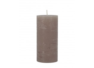 Béžovo-šedá válcová svíčka Macon Rustic Greige – Ø 7*15 cm / 60h