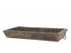 Podnos Grimaud s úchyty z recyklovaného dřeva a železa hnědý Nature – 49*26*7 cm Chic Antique