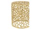 Stolička Cylinder z hliníku v zlaté barvě – 34*34*38 cm J-Line by Jolipa