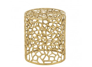 Stolička Cylinder ve zlaté barvě Coffee Raw – 34*34*38 cm