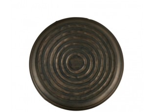 Bronzový antik kulatý kovový podnos Cassic – Ø 40 *5 cm