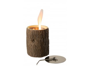 Stolní kulaté ohniště Fire Pit Round Trunk v designu kmene stromu – 10*10*12 cm
