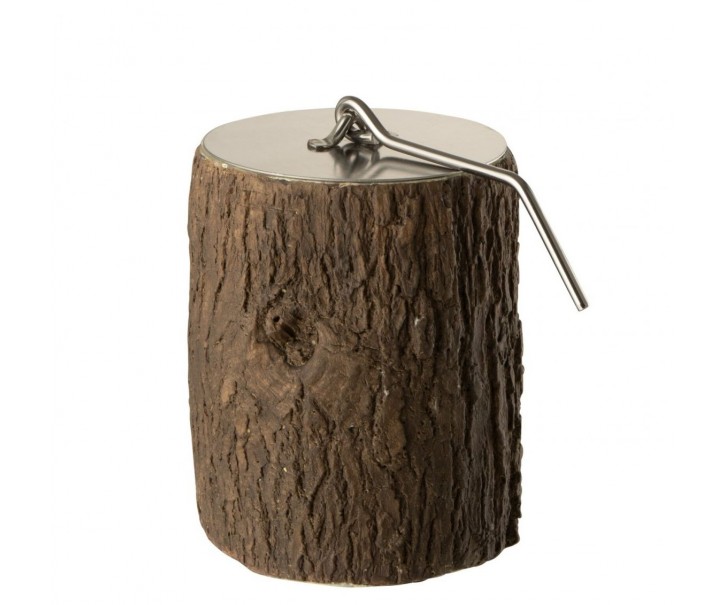 Kulaté ohniště Fire Pit Round Trunk v degnu kmene stromu – 10*10*12 cm J-Line by Jolipa