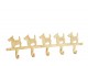Věšák na kabáty Dogs z hliníku ve zlaté – 57*16*4 cm J-Line by Jolipa