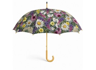 Šedý deštník s barevnými květinami Botanical Harmony – 105*105*88 cm
