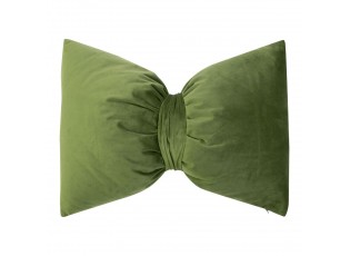 Zelený sametový polštář ve tvaru mašle Bow green – 40*60*10 cm