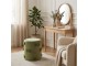 Zelený sametový taburet s mašlemi Pouf Bow green – 37*37*42 cm Mars & More 