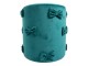 Tyrkysový sametový taburet s mašlemi Pouf Bow petrol – 37*37*42 cm Mars & More 