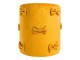 Žlutý sametový taburet s mašlemi Pouf Bow honey – 37*37*42 cm Mars & More 