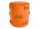 Oranžový sametový taburet s mašlemi Pouf Bow orange – 37*37*42 cm Mars & More 