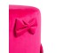 Růžový sametový taburet s mašlemi Pouf Bow fuchsie – 37*37*42 cm Mars & More 