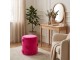 Růžový sametový taburet s mašlemi Pouf Bow fuchsie – 37*37*42 cm Mars & More 