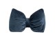 Modrá sametová zarážka do dveří ve tvaru mašle Bow blue – 24*10*16 cm Mars & More 