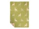 Béžovo-zelený oboustranný pléd s jeleny Deer Olive XL – 150*200*3 cm Mars & More 