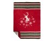 Zeleno-červený pléd s jelenem Christmas Deer XL – 150*200*3 cm Mars & More 
