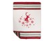 Zeleno-červený pléd s jelenem Christmas Deer XL – 150*200*3 cm Mars & More 