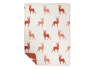 Béžovo-rezavý oboustranný pléd s jeleny Deer Rusty XL – 150*200*3 cm