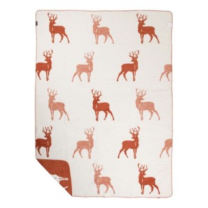 Béžovo-rezavý oboustranný pléd s jeleny Deer Rusty XL – 150*200*3 cm