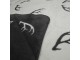 Šedo-bílý oboustranný pléd s parohy Antler XL – 150*200*1 cm Mars & More 