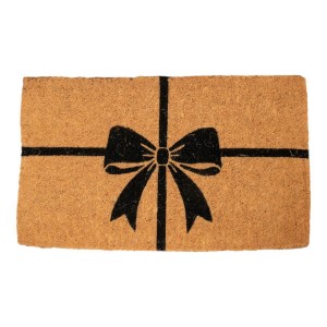 Rohožka s mašlí Bow ručně vyrobená z kokosového vlákna – 75*45*4 cm