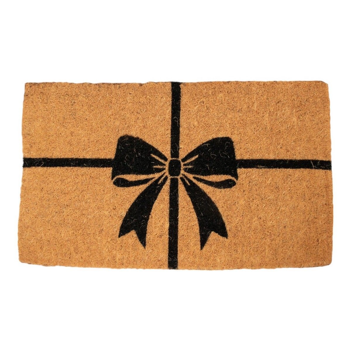 Rohožka s mašlí Bow ručně vyrobená z kokosového vlákna – 75*45*4 cm