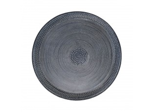 kulatý kovový talíř černý – 63,5*63,5*5 cm