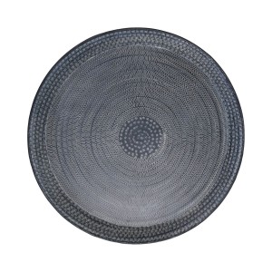 kulatý kovový talíř černý – 63,5*63,5*5 cm