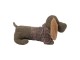 Zarážka ke dveřím jezevčík Dachshund s kostkovaným svetříkem – 35*15*17 cm Mars & More 