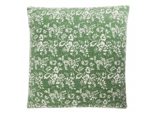 Zelený bavlněný polštář s výraznou texturou Flower Garden – 60*60 cm