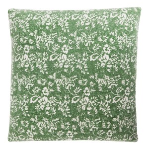 Zelený bavlněný polštář s výraznou texturou Flower Garden – 60*60 cm