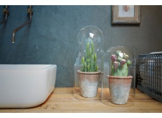 Skleněný transparentní poklop Hugo glass – 16,5*16,5*28 cm