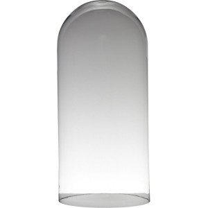 Skleněný transparentní poklop Hugo glass – 28*28*62 cm