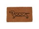 Ručně vyrobená rohožka jezevčík Dachshund se srdíčky – 75*45*4 cm Mars & More 