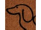 Ručně vyrobená rohožka jezevčík Dachshund se srdíčky – 75*45*4 cm Mars & More 