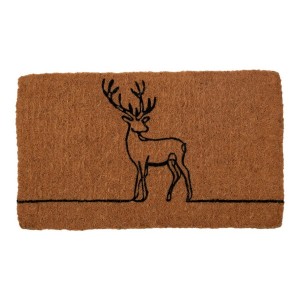 Ručně vyrobená rohožka z kokosových vláken s jelenem – 75*45*4 cm