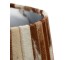 Stínidlo z hovězí kůže patchwork hnědá a bílá – 40*50*26 cm Mars & More 